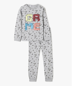 GEMO Pyjama garçon en jersey imprimé jeu vidéo Imprimé