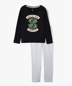 pyjama fille en jersey south side serpents - riverdale noir pyjamasC243501_1