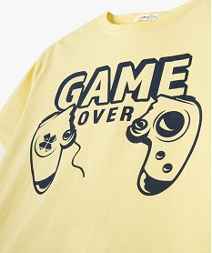 pyjashort garcon motif jeu video jauneC249301_2
