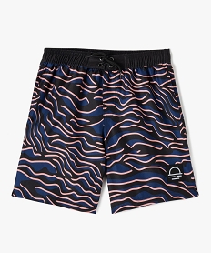 short de bain garcon a motif vagues imprimeC250801_1