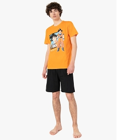 GEMO Pyjashort homme bicolore - Dragon Ball Z Orange