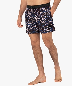 GEMO Short de surf homme à motifs abstraits Imprimé