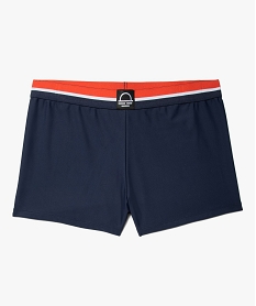 GEMO Shorty de bain homme avec ceinture tricolore Bleu