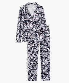 pyjama deux pieces femme   chemise et pantalon imprime pyjamas ensembles vestesC259401_4