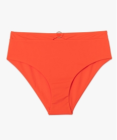 bas de maillot de bain femme uni forme culotte taille haute rouge bas de maillots de bainC261001_4