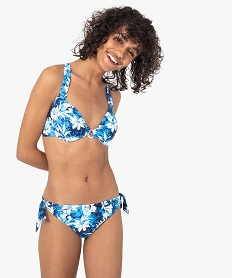bas de maillot de bain femme forme culotte a motifs fleuris imprime bas de maillots de bainC262301_3