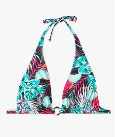 haut de maillot de bain femme forme triangle imprime haut de maillots de bainC265301_4