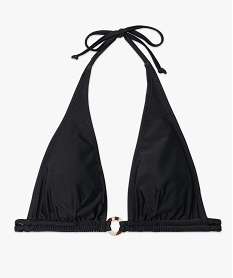 haut de maillot de bain femme forme triangle noir haut de maillots de bainC265401_4