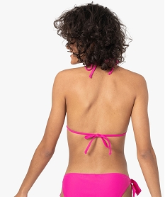 haut de maillot de bain femme forme triangle rose haut de maillots de bainC265501_2