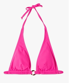 haut de maillot de bain femme forme triangle rose haut de maillots de bainC265501_4