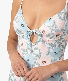 maillot de bain femme une piece a motifs fleuris avec armatures imprimeC266201_2
