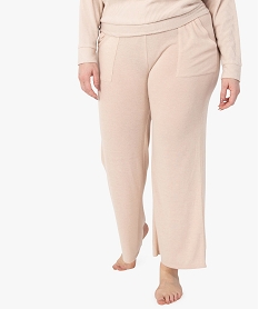 pantalon d’interieur femme grande taille en maille fine beige bas de pyjamaC267601_1