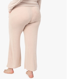 pantalon d’interieur femme grande taille en maille fine beige bas de pyjamaC267601_3