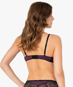 soutien-gorge en dentelle et microfibre avec strass violet soutien gorge avec armaturesC268401_2