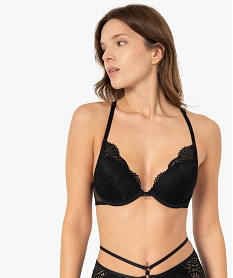 soutien-gorge push-up avec dos fantaisie noirC268501_1