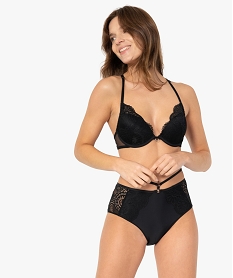 soutien-gorge push-up avec dos fantaisie noirC268501_3