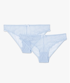 culotte femme en dentelle et tulle (lot de 2) bleu culottesC271401_4