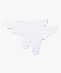 string en dentelle et tulle femme (lot de 2) blancC273101_4