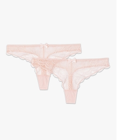 string femme en dentelle et tulle (lot de 2) roseC273401_4