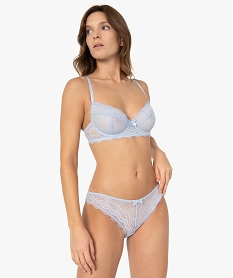 soutien-gorge femme forme corbeille en dentelle bleu soutien gorge avec armaturesC276301_3