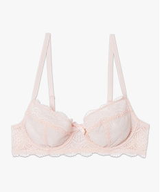 soutien-gorge forme corbeille en dentelle femme rose soutien gorge avec armaturesC276401_4