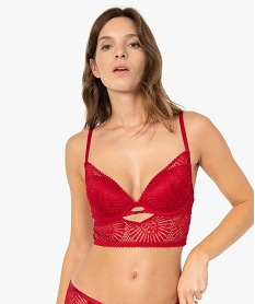 soutien-gorge en dentelle forme corbeille rouge soutien gorge avec armaturesC276601_1