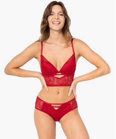 soutien-gorge en dentelle forme corbeille rouge soutien gorge avec armaturesC276601_3