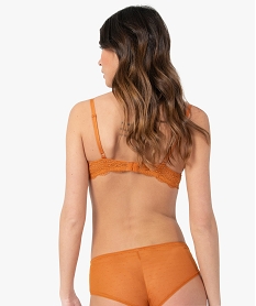 soutien-gorge femme forme corbeille en dentelle orange soutien gorge avec armaturesC277701_2