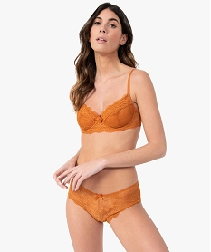 soutien-gorge forme corbeille en dentelle femme orange soutien gorge avec armaturesC277701_3