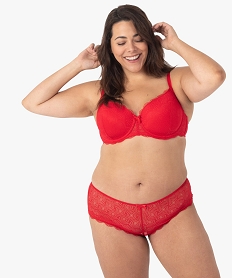 soutien-gorge grande taille a armatures et coques fines rouge sous-vetementsC278301_3