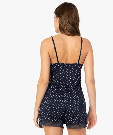 haut de pyjama femme a fines bretelles et dentelle imprime hauts de pyjamaC279201_3