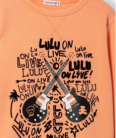 sweat garcon avec motif xxl - lulucastagnette orange sweatsC283801_2