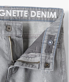 bermuda en jean garcon a details fantaisie - lulucastagnette grisC286101_2