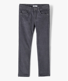 pantalon garcon 5 poches en velours cotele gris pantalonsC286401_1