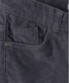pantalon garcon 5 poches en velours cotele gris pantalonsC286401_2