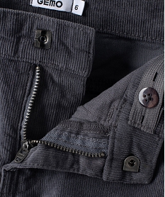 pantalon garcon 5 poches en velours cotele gris pantalonsC286401_3