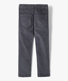 pantalon garcon 5 poches en velours cotele gris pantalonsC286401_4
