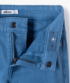 pantalon garcon uni coupe slim extensible bleu pantalonsC286501_2