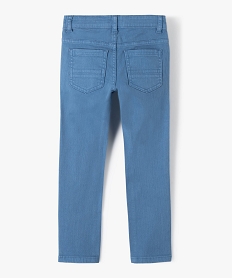 pantalon garcon uni coupe slim extensible bleu pantalonsC286501_3