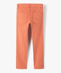 pantalon garcon uni coupe slim extensible orange pantalonsC286601_3