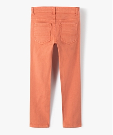 pantalon garcon uni coupe slim extensible orange pantalonsC286601_4