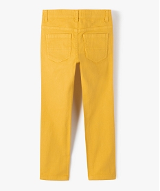 pantalon garcon uni coupe slim extensible jaune pantalonsC286701_3