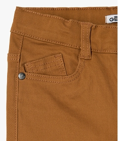pantalon garcon coupe skinny en toile extensible brun pantalonsC286801_3
