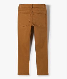 pantalon garcon coupe skinny en toile extensible brun pantalonsC286801_4