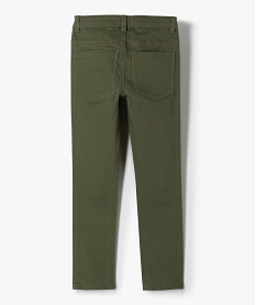 pantalon garcon coupe skinny en toile extensible vert pantalonsC286901_4