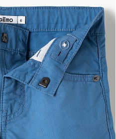 bermuda garcon en coton twill uni a revers bleu shorts bermudas et pantacourtsC288001_2