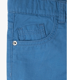 bermuda garcon en coton twill uni a revers bleu shorts bermudas et pantacourtsC288001_3