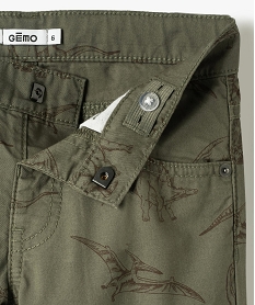 bermuda en coton twill imprime a revers garcon vert shorts bermudas et pantacourtsC288201_2