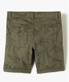 bermuda en coton twill imprime a revers garcon vert shorts bermudas et pantacourtsC288201_3