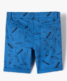 bermuda en coton twill imprime a revers garcon bleu shorts bermudas et pantacourtsC288501_3